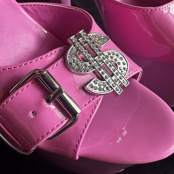 YRU Hustler Xtra Pink Barbie Platform Heels Size 9 - Picture 5 of 8